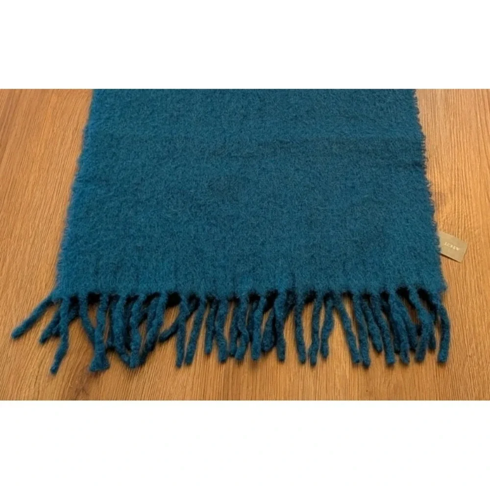 NWT‎ J Crew Oversize Scarf Made In Italy Wool Blend Blue/Teal 90